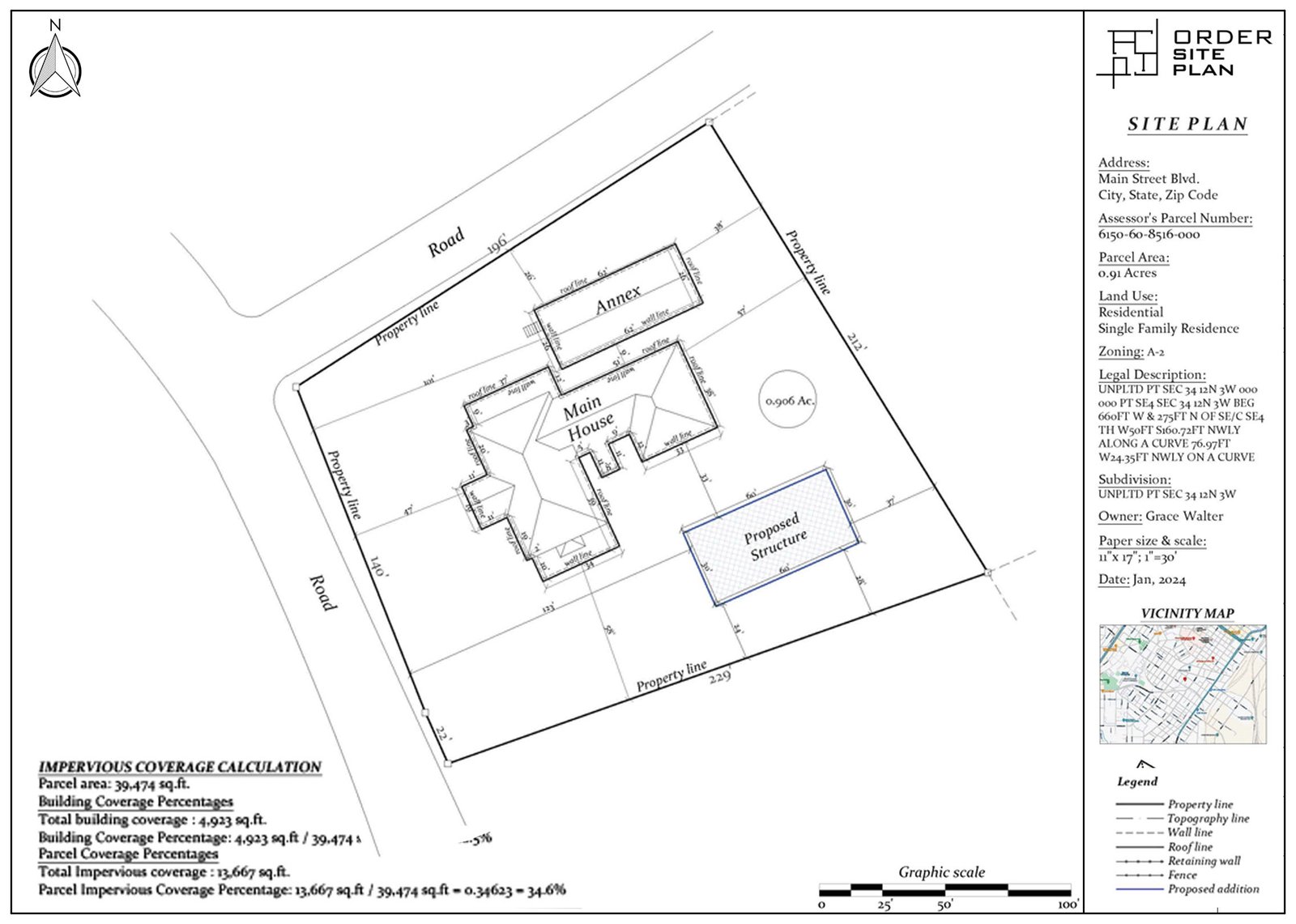 Basic Site Plan example