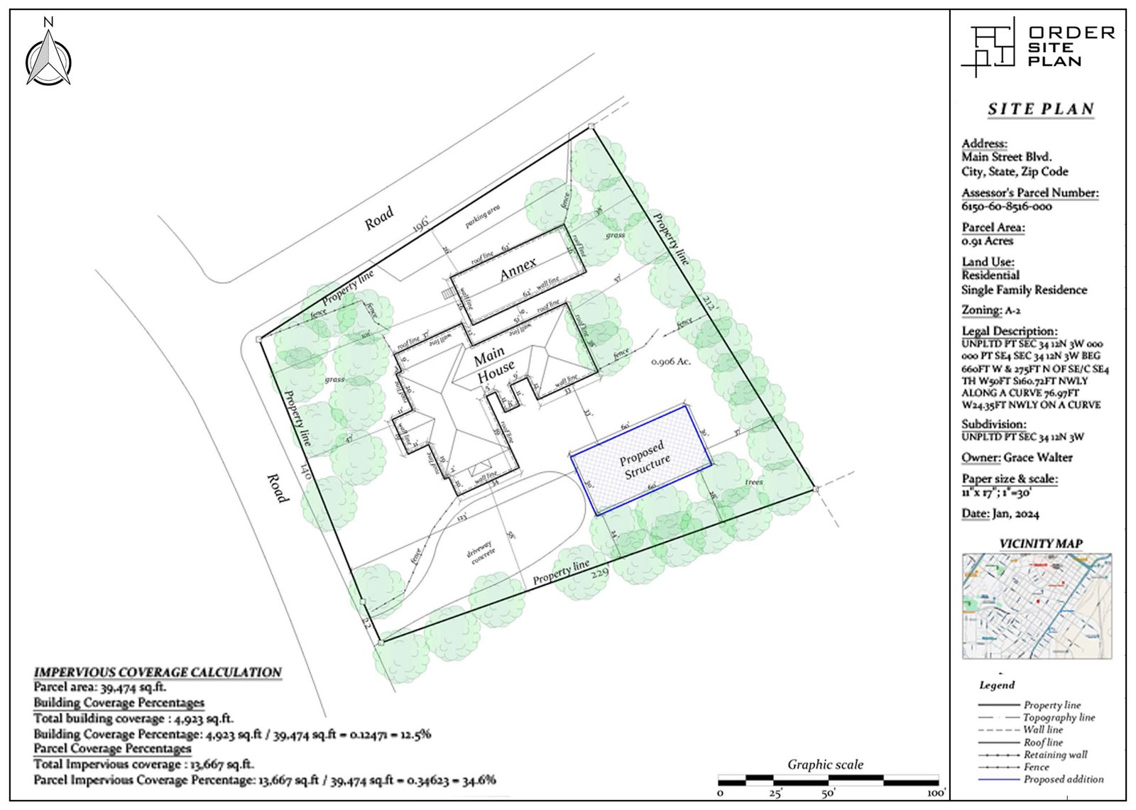 Standard Site Plan example